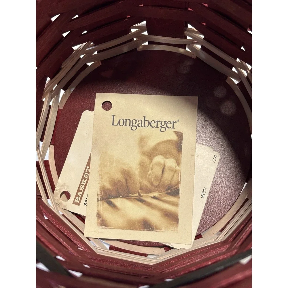 Longaberger Santa Belly Beverage Wine Basket Protector 8